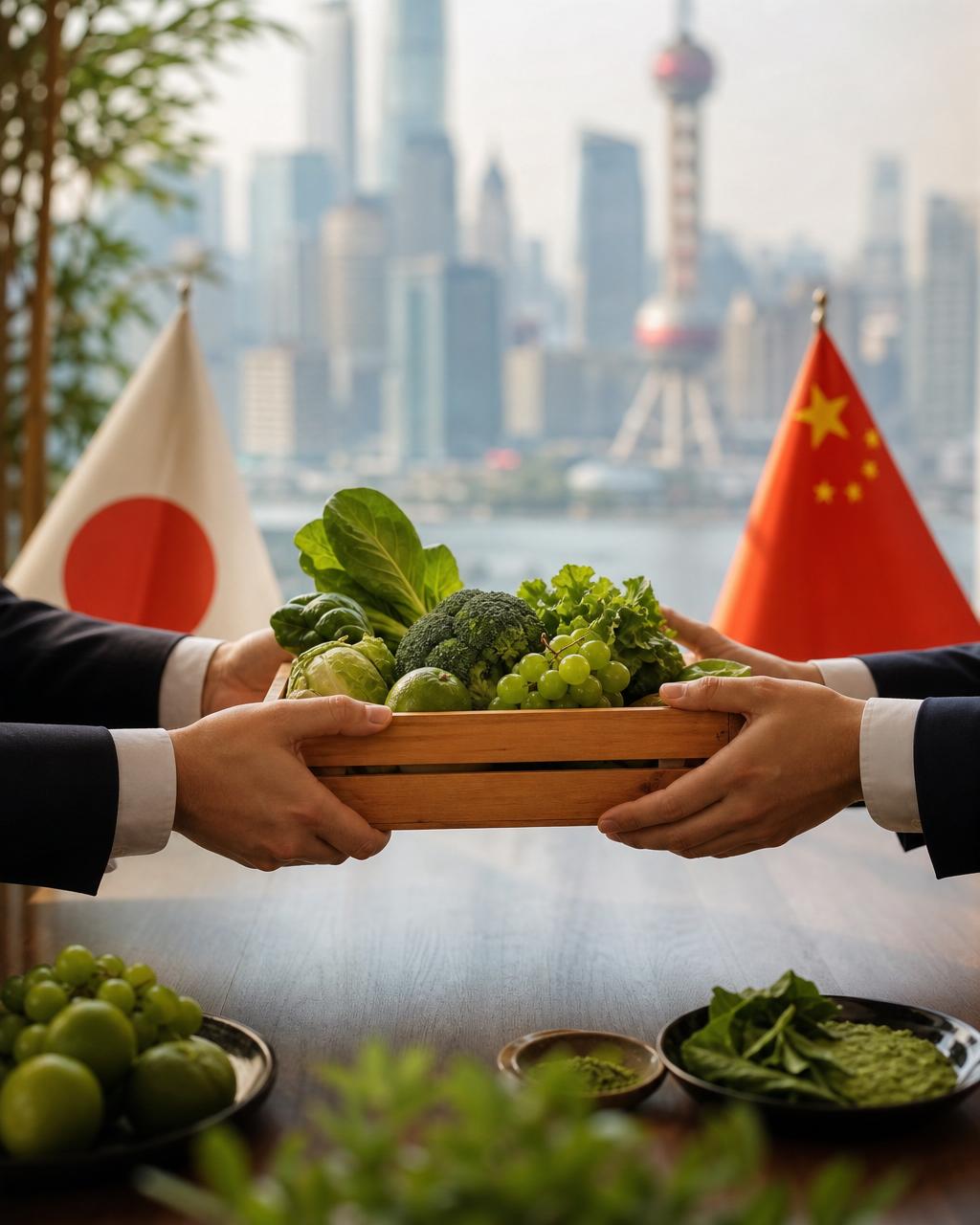 日本と中国をつなぐ食品ビジネスのイメージ
